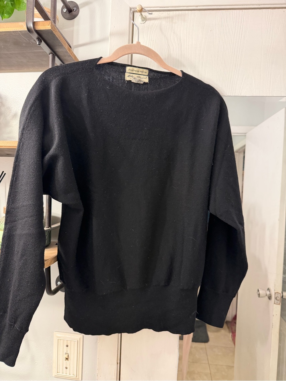 Eddie Bauer Wool Black Crewneck Sweater